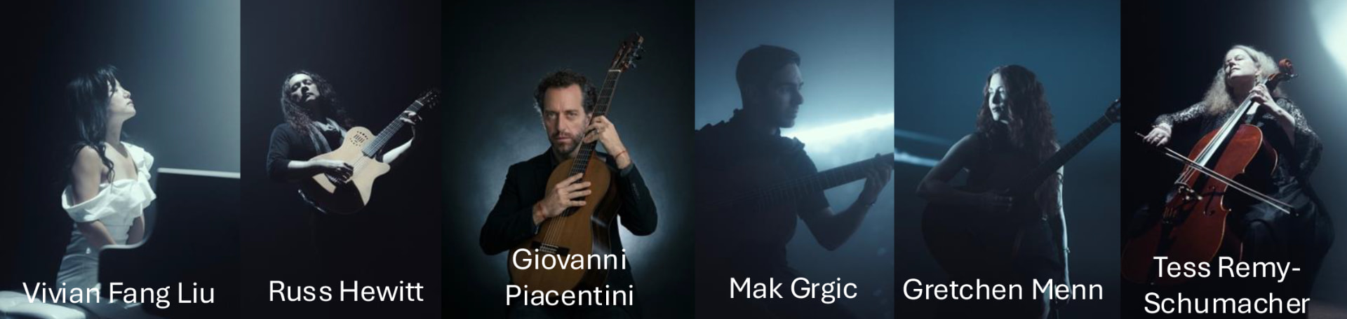 The six artists of Six String Symphony